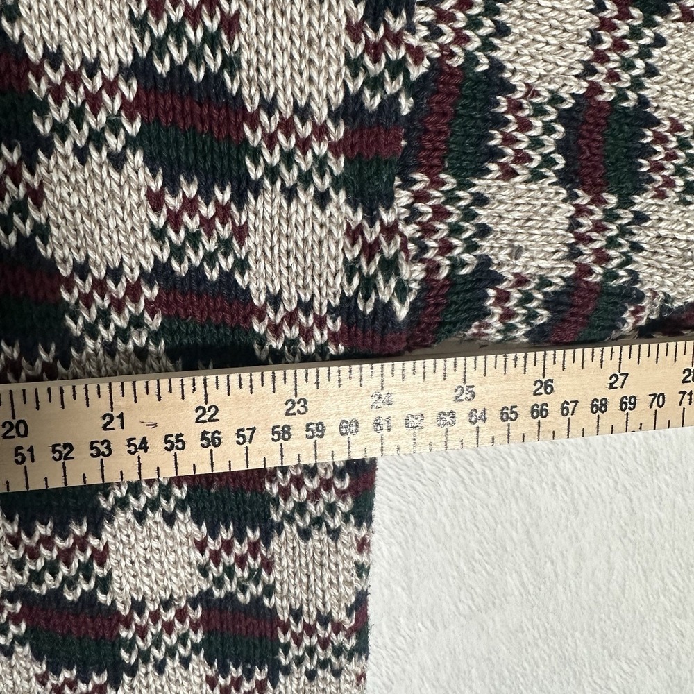 Vtg Eddie Bauer Sweater Mens XL Plaid Check Knit Cotton Grandpa Gorpcore 90s USA - Picture 5 of 8